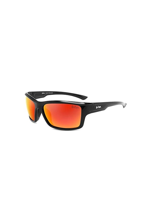 Lee Cooper Lunettes de soleil polarisées de sport pour homme protection UV, pour cyclisme, course à pied, golf, Monture - Noi