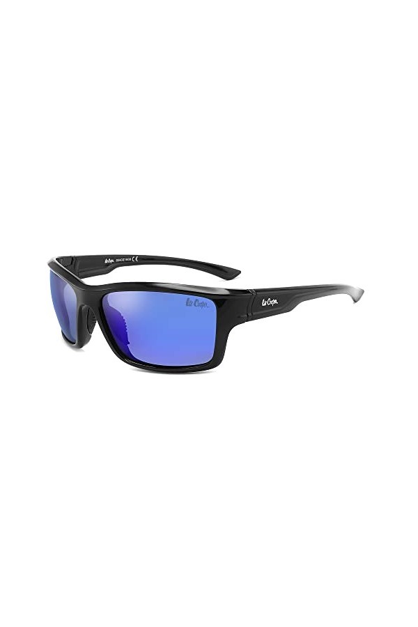 Lee Cooper Lunettes de soleil polarisées de sport pour homme protection UV, pour cyclisme, course à pied, golf, Monture - Noi