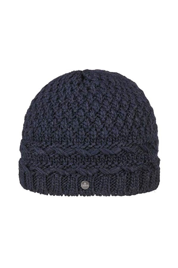 Lierys Bonnet Pinea Bonnet pour l´Hiver Bonnet pour Homme Taille Unique - Bleu 