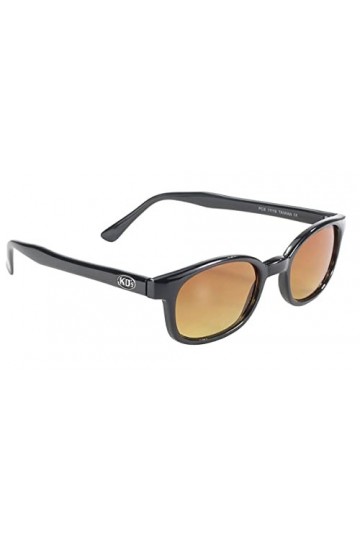 KDs X 11119 - Lunettes de soleil sportifs et motards - homme & femme - sadaptent sous casque moto vélo ski - Verres ambrés 