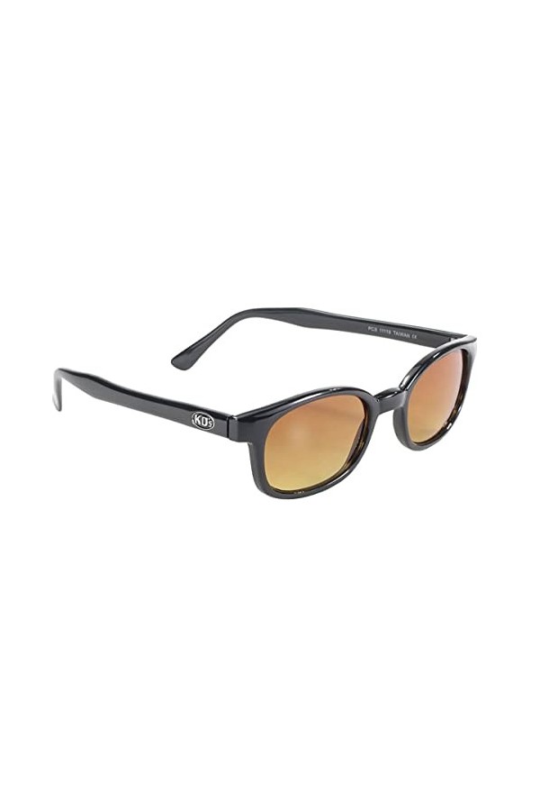 KDs X 11119 - Lunettes de soleil sportifs et motards - homme & femme - sadaptent sous casque moto vélo ski - Verres ambrés 
