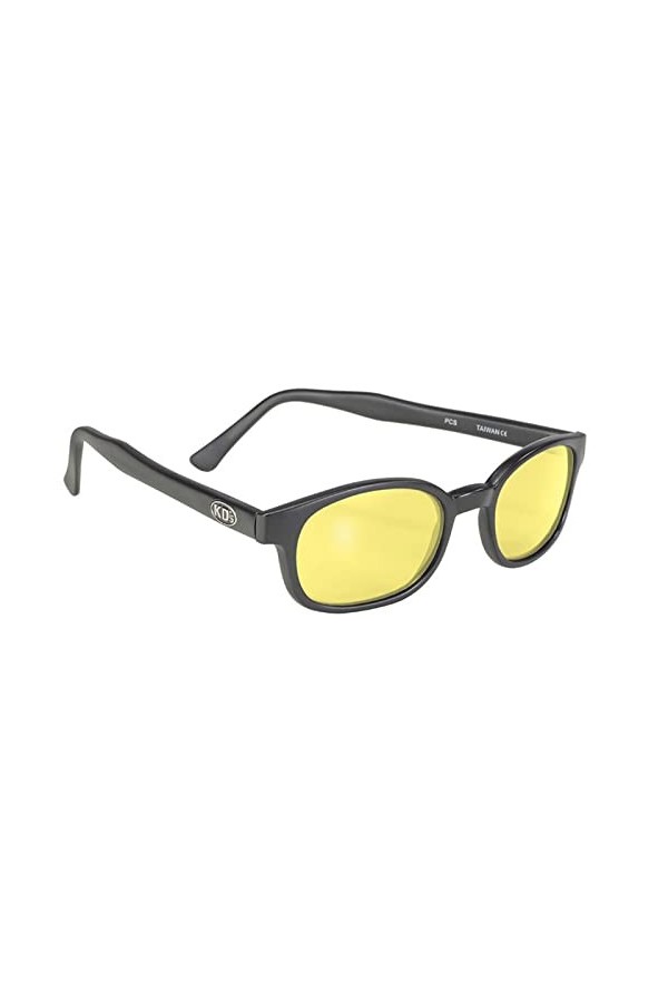 KDs X 11112 - Lunettes de soleil noir mat sportifs et motards - homme & femme - sadaptent sous casque moto vélo ski - Verre