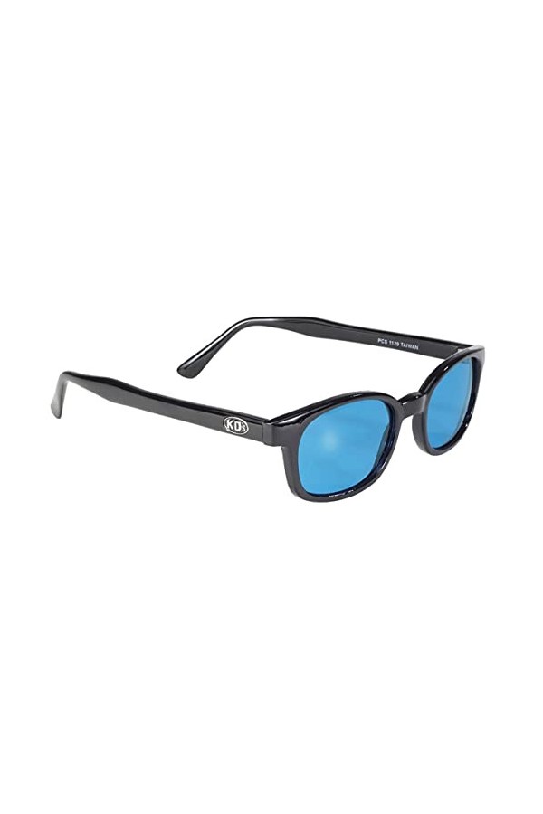 KDs X 1129 - Lunettes de soleil sportifs et motards - homme & femme - sadaptent sous casque moto vélo ski - Verres turquois