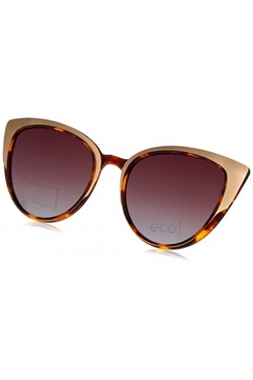 MODO & ECO Kea Clip on Lunettes de Soleil, Yellow Tort, 50 Femme