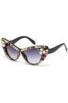 TIYETA À La Mode Cat Eye Diamant Lunettes De Soleil Femmes Strass Colorés Lunettes De Soleil UV400 Bling Party Lunettes De So