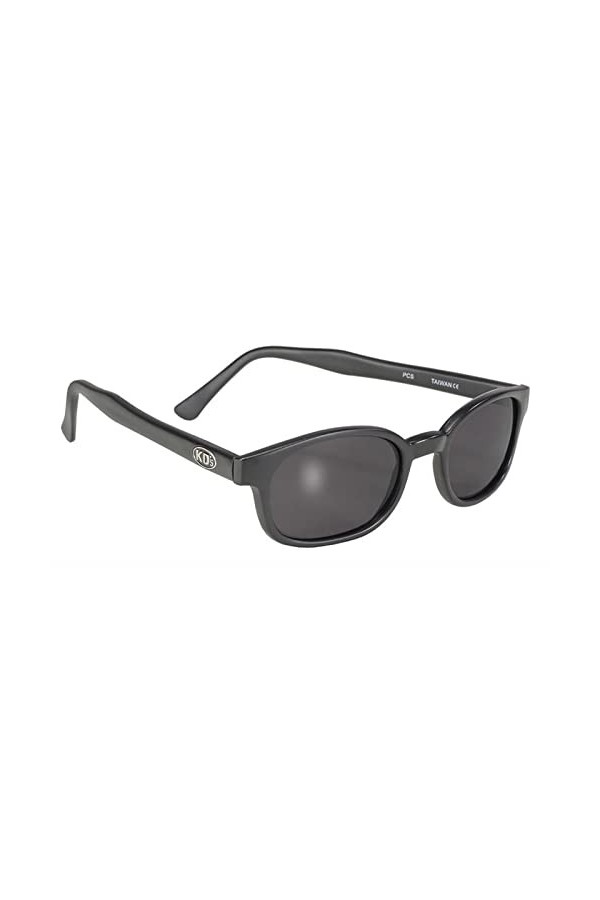 KDs X 11120 - Lunettes de soleil noir mat sportifs et motards - homme & femme - sadaptent sous casque moto vélo ski - Verre