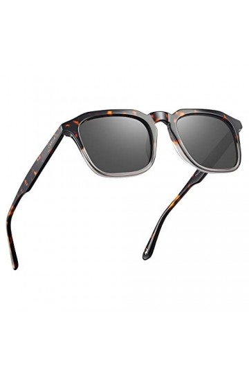 Carfia Vintage lunettes de soleil carrées pour femmes hommes polarisées Protection UV400 conduite voyage pêche acétate cadre 