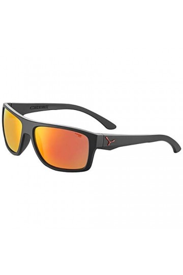 Cébé WHISPER Lunettes de soleil - Mixte adulte - Noir Matt Black/metallic red - M