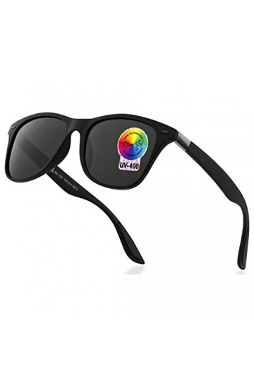 RivaSol Lunettes de soleil polarisées pour homme et femme - Protection UV400 - Noir, Noir