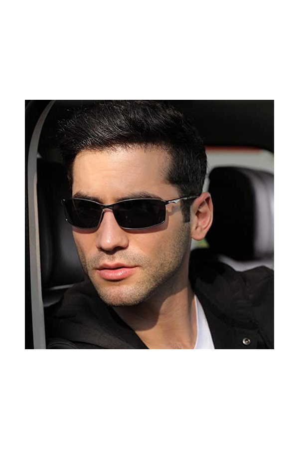 Lunettes De Soleil Polarisées Pour Homme Et Femme, Lunettes De Soleil De Conduite À Monture En Métal, Lunettes De Soleil Anti