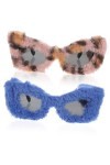 Abaodam 4 Pcs Lunettes En Peluche Femmes Lunettes Lunettes De Coeur Lunettes Blanches Femmes Lunettes En Peluche Lunettes Flo