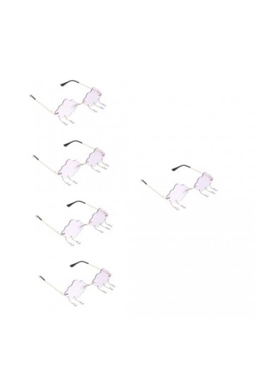 Holibanna 5 Pièces Lunettes De Soleil Lunettes De Mode Pour Femmes Lunettes Sans Monture Irrégulières Lunettes En Forme De Nu