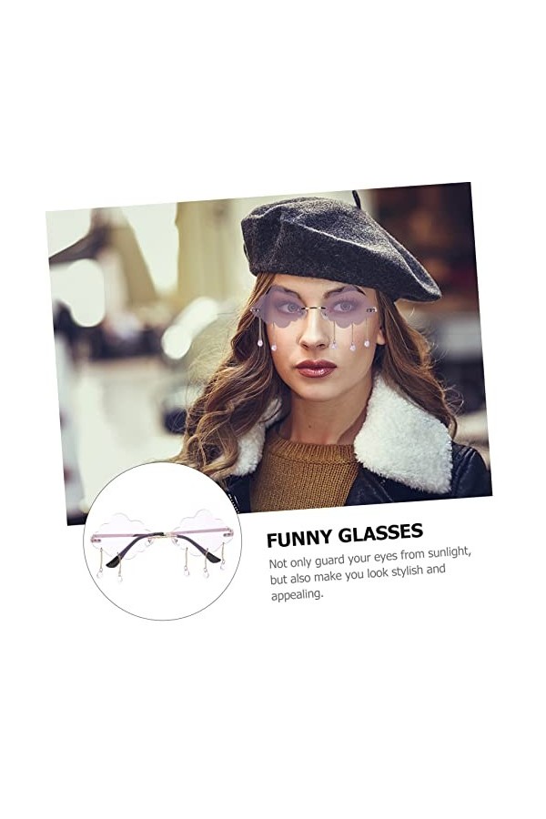 Holibanna 5 Pièces Lunettes De Soleil Lunettes De Mode Pour Femmes Lunettes Sans Monture Irrégulières Lunettes En Forme De Nu