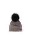 Eisbär Tiana Lux Crystal MÜ Bonnet pour Femme Effet Multicolore Noir