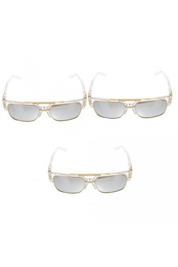 USHOBE 3Pcs Lunettes De Soleil Pour Hommes Lunettes De Soleil Surdimensionnées Pour Femmes Lunettes De Soleil Noires Pour Hom