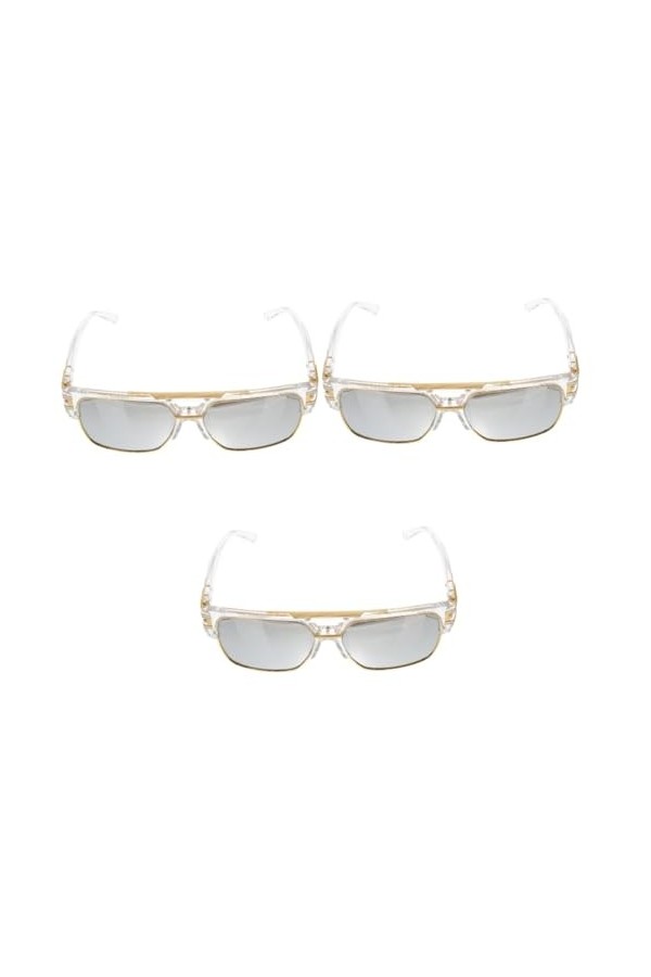 USHOBE 3Pcs Lunettes De Soleil Pour Hommes Lunettes De Soleil Surdimensionnées Pour Femmes Lunettes De Soleil Noires Pour Hom