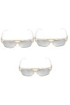 USHOBE 3Pcs Lunettes De Soleil Pour Hommes Lunettes De Soleil Surdimensionnées Pour Femmes Lunettes De Soleil Noires Pour Hom