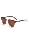James Bond Lunettes de soleil pour homme et femme Super Star Celebrity Conduite Lunettes de soleil Tom pour homme, Thé,