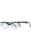 ZYIZEE Lunettes de Soleil Belles Lunettes de Soleil Femmes Oeil de Chat Semi-Monture Lunettes de Soleil pour Dames Style UV40
