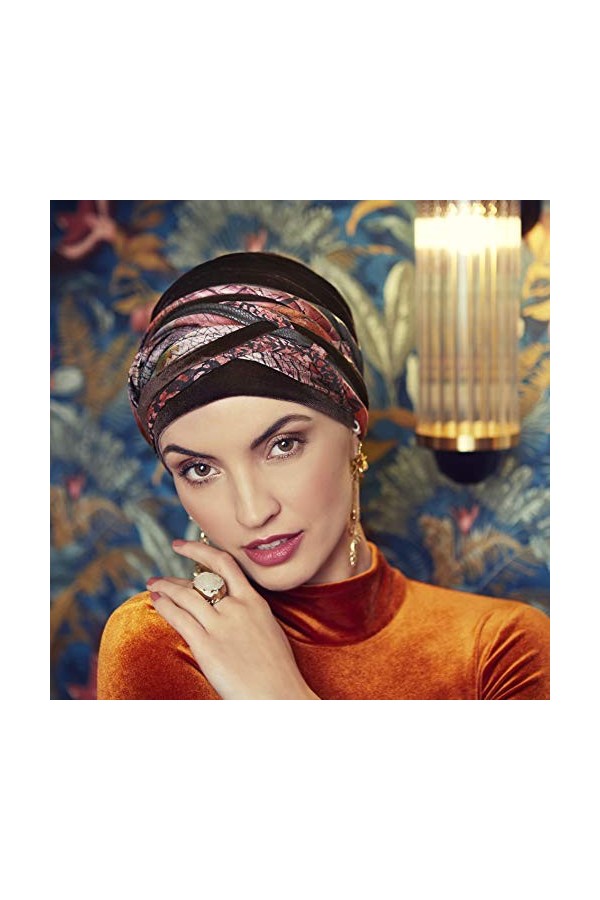 Christine Headwear Turban + Bandeau ScarlettHeadwear Bonnet Chimio Taille Unique - Multicolore 