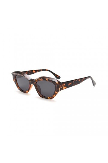 Lunettes de Soleil polarisées pour Hommes voyageant Lunettes de Soleil œil de Chat uv400 pour Femmes, léopard avec Noir, Tail
