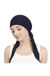 Bonnet chimio pour femme en coton respirant Turban musulman couleur unie chimiothérapie bonnet de sommeil protection des orei