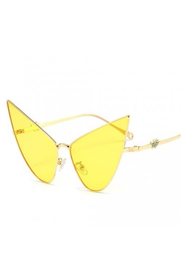ONDIAN Lunettes de soleil futuristes pour femme Lunettes de soleil classiques, jaune, Taille unique