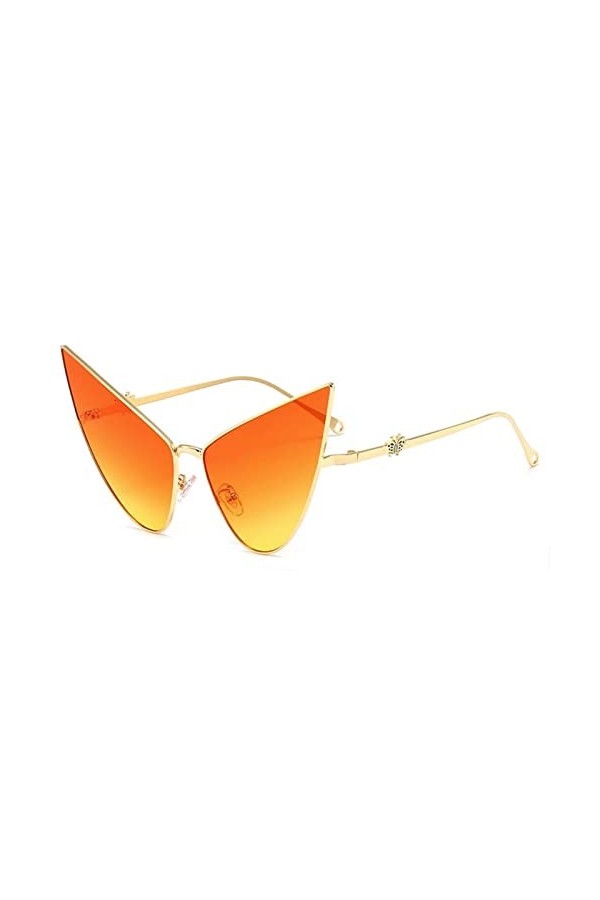 ONDIAN Lunettes de soleil futuristes pour femme Lunettes de soleil classiques, jaune, Taille unique