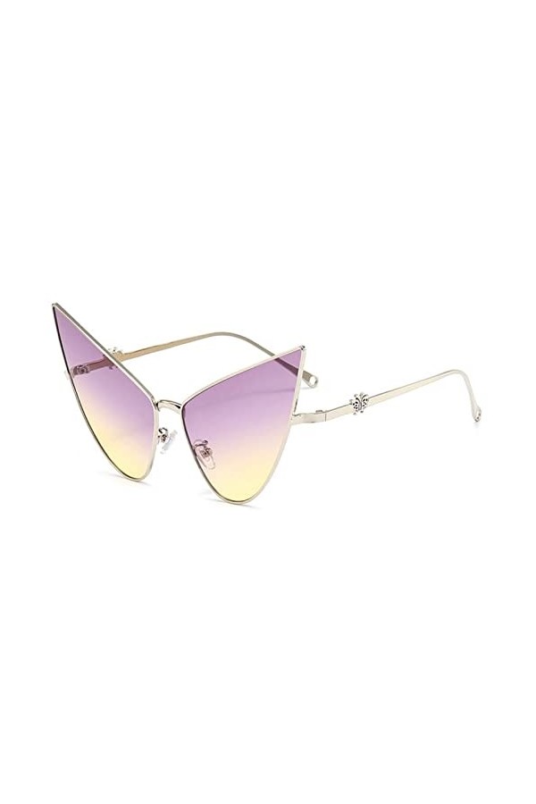 ONDIAN Lunettes de soleil futuristes pour femme Lunettes de soleil classiques, jaune, Taille unique