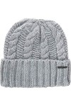 Michael Michael Kors Women`s Cable Knit Teddy Fleece Winter Beanie Hat Pearl Heather Grey 538560C-052 /Nickel, One Size 