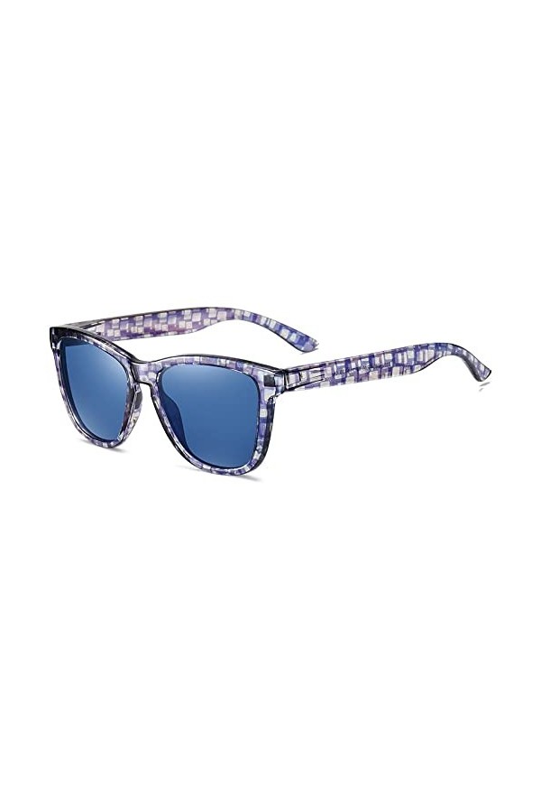 Femmes Lunettes de Soleil polarisées carrées Lunettes Cadres Hommes Lunettes de Soleil Camping Plage Sport visière Lunettes, 