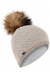 Eisbär Sanja Lux Bonnet Femme, Beige Mottled/White/Real 2020 Couvre-Chef