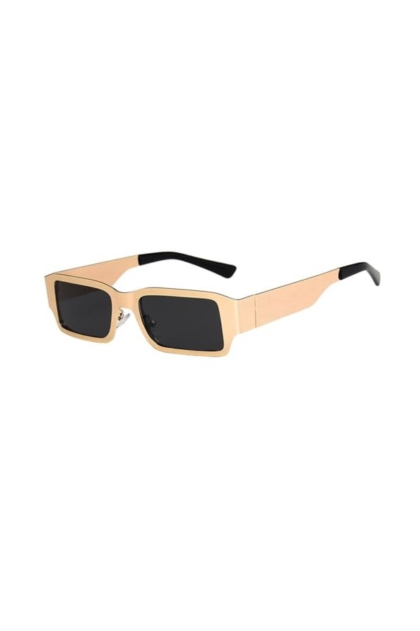 MUTYNE Lunettes de Soleil Steampunk Carrées Vintage pour Hommes Lunettes de Soleil Punk Femmes Lunettes de Mode, G01, Taille 