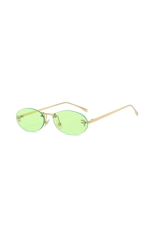 HPIRME Lunettes de soleil œil de chat femme shopping en plein air nuances lunettes de conduite sans monture lunettes rétro le