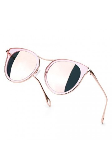 TJUTR Lunettes de soleil surdimensionnées pour femme, effet œil de chat, verres polarisés, anti-reflet, protection UV, branch
