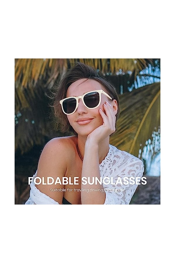Cyxus Lunettes de soleil pour homme et femme - Pliable - Légères - TR90 - Polarisées - UV 400 - Pour conduite, pêche, voyage,