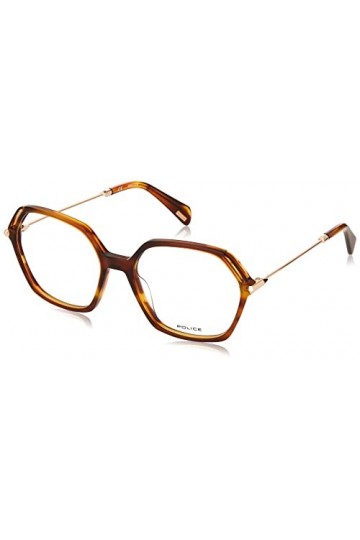 Police Vpld23 Lunettes de Soleil, Marron/Jaune Shiny Brown-Yellow Havana, 54 Femme