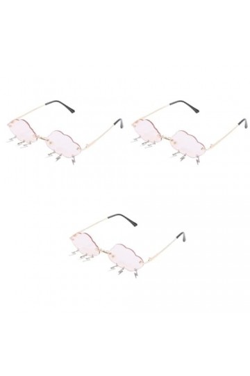 Abaodam 3 Paires Lunettes De Soleil Nuage Lunettes De Soleil De Quai Pour Femmes Accessoire De Lunettes De Soleil Fête Drôle 