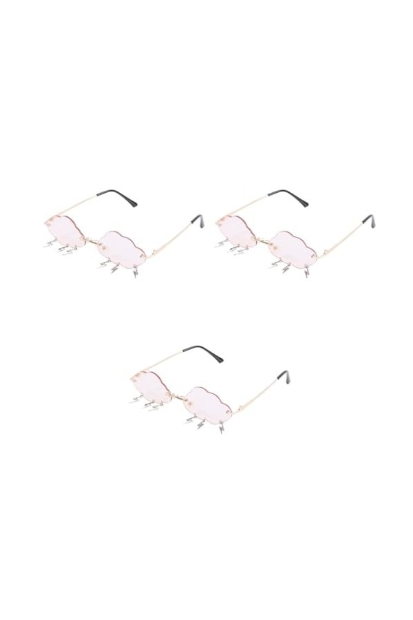 Abaodam 3 Paires Lunettes De Soleil Nuage Lunettes De Soleil De Quai Pour Femmes Accessoire De Lunettes De Soleil Fête Drôle 