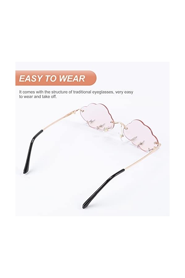 Abaodam 3 Paires Lunettes De Soleil Nuage Lunettes De Soleil De Quai Pour Femmes Accessoire De Lunettes De Soleil Fête Drôle 