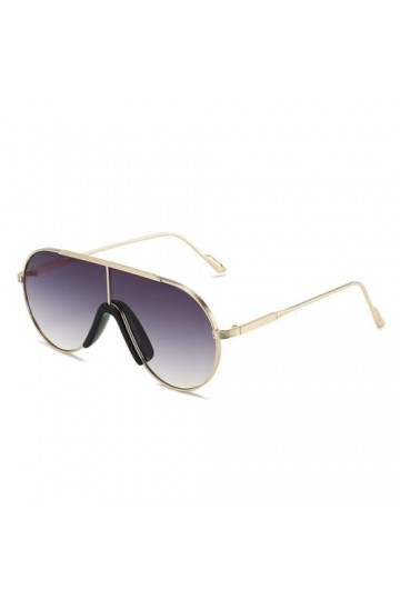 MUTYNE Lunettes de Soleil Mode Femmes Rétro Surdimensionné Une Pièce Verres Dégradés Lunettes Nuances UV400 Hommes Bleu Rose 
