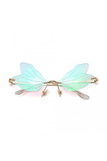 DAPERCI Mode Libellule Lunettes de Soleil Femmes Hommes Conception sans Monture Vague Lunettes de Luxe étroit Lunettes de Sol