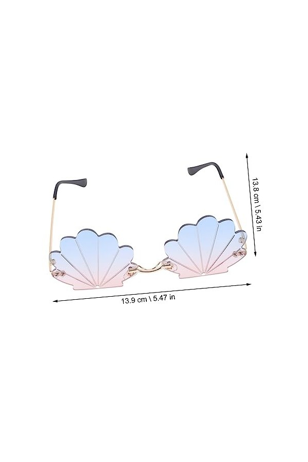 ABOOFAN 5 Pièces Lunettes Sans Monture Lunettes De Soleil DÉté Lunettes De Soleil Métalliques Pour Femmes Cadeaux Pour Dames