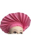 Couvre-chef africain Auto-Gele pour femme - Turban - Pour mariage et occasions spéciales., rose, taille unique