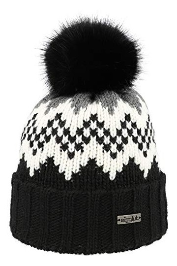 Eisglut Carlotta Bonnet Femme, Noir, M 57-58cm