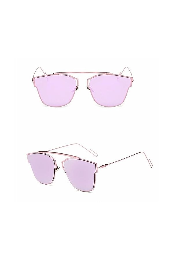 HPIRME Cat Eye Mirror Lunettes de soleil Femme Homme UV400 Point Mirror Lunettes de soleil,6,Taille unique