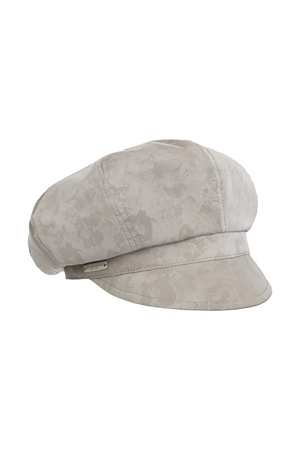Seeberger Casquette Gavroche Delicate Pattern Casquette avec étiquette Casquette pour Femme Taille Unique - Gris 