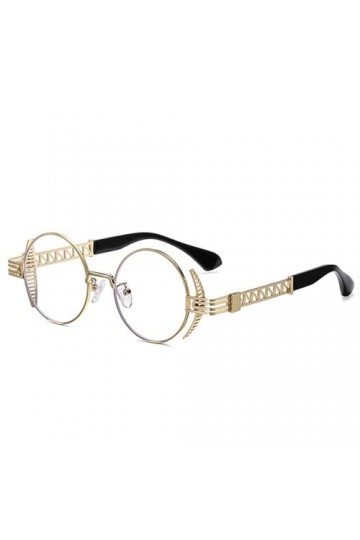 MUTYNE Lunettes de soleil rétro rondes punk pour femmes et hommes, nuances miroir claires, UV400, lunettes de soleil uniques 