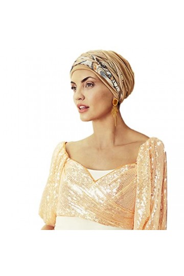 Boho Spirit Scarlett Turban, Mélange Caramel et Caramel, Taille Unique Femme
