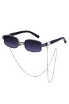 Lunettes de Soleil Tendance avec chaîne Anti-UV, for Femmes et Hommes, 2023 Color : C6, Size : One Size 